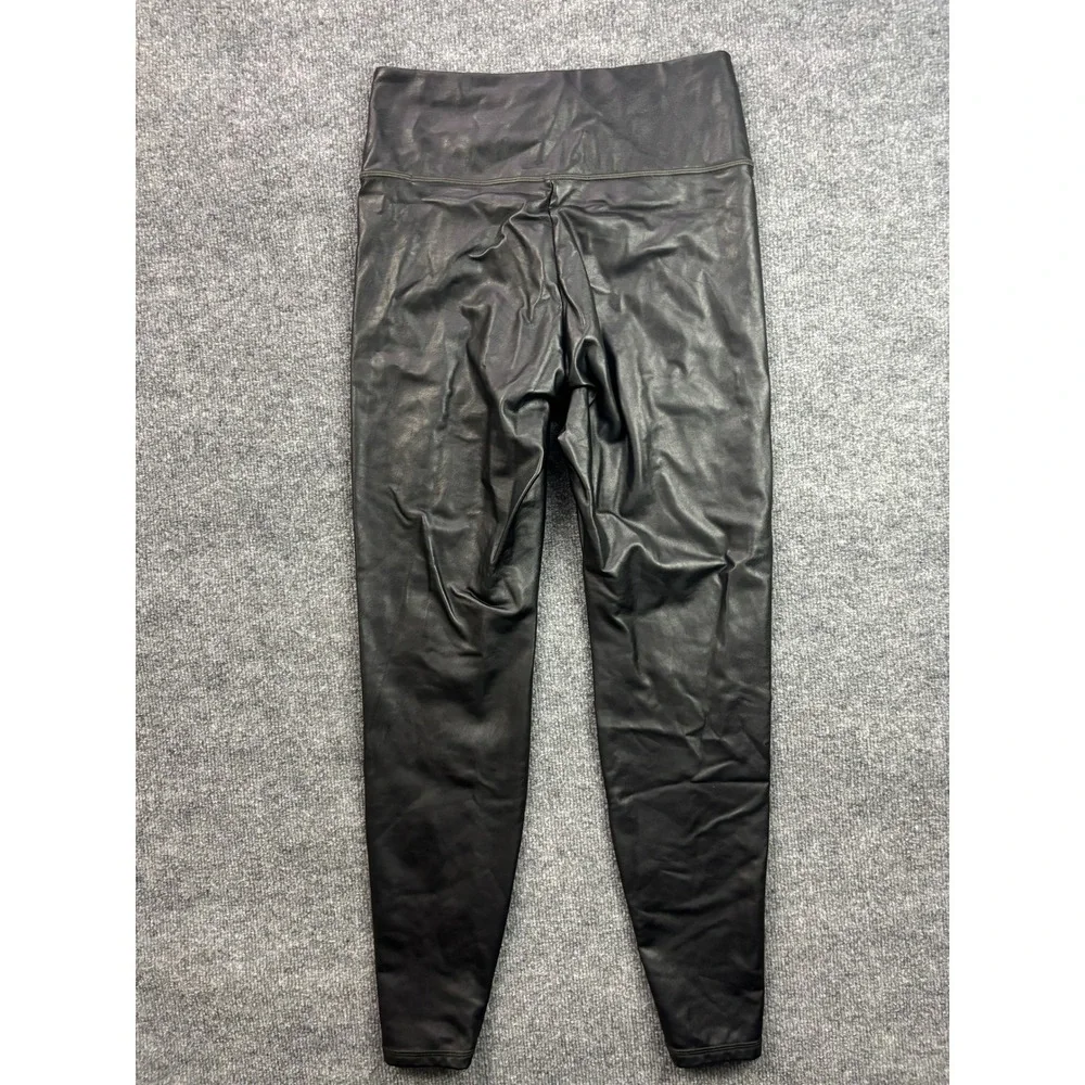 Athleta Faux Leather Leggings Womens Small Black High Rise Stretch Pants